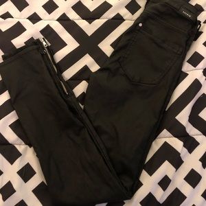 SIZE- 24 H&M Leather textured jeans